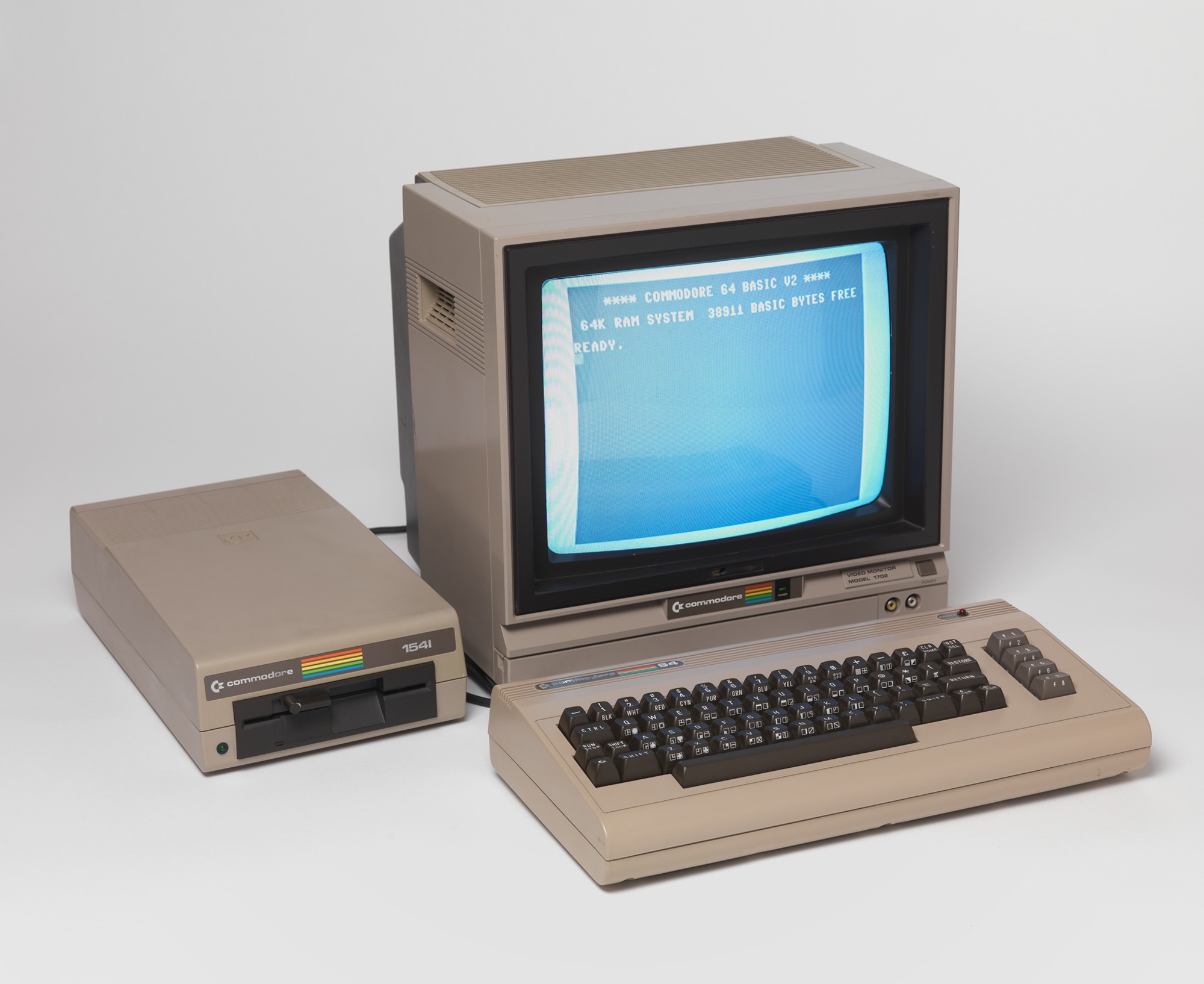 Commodore 64 computer with 1541 floppy disk drive