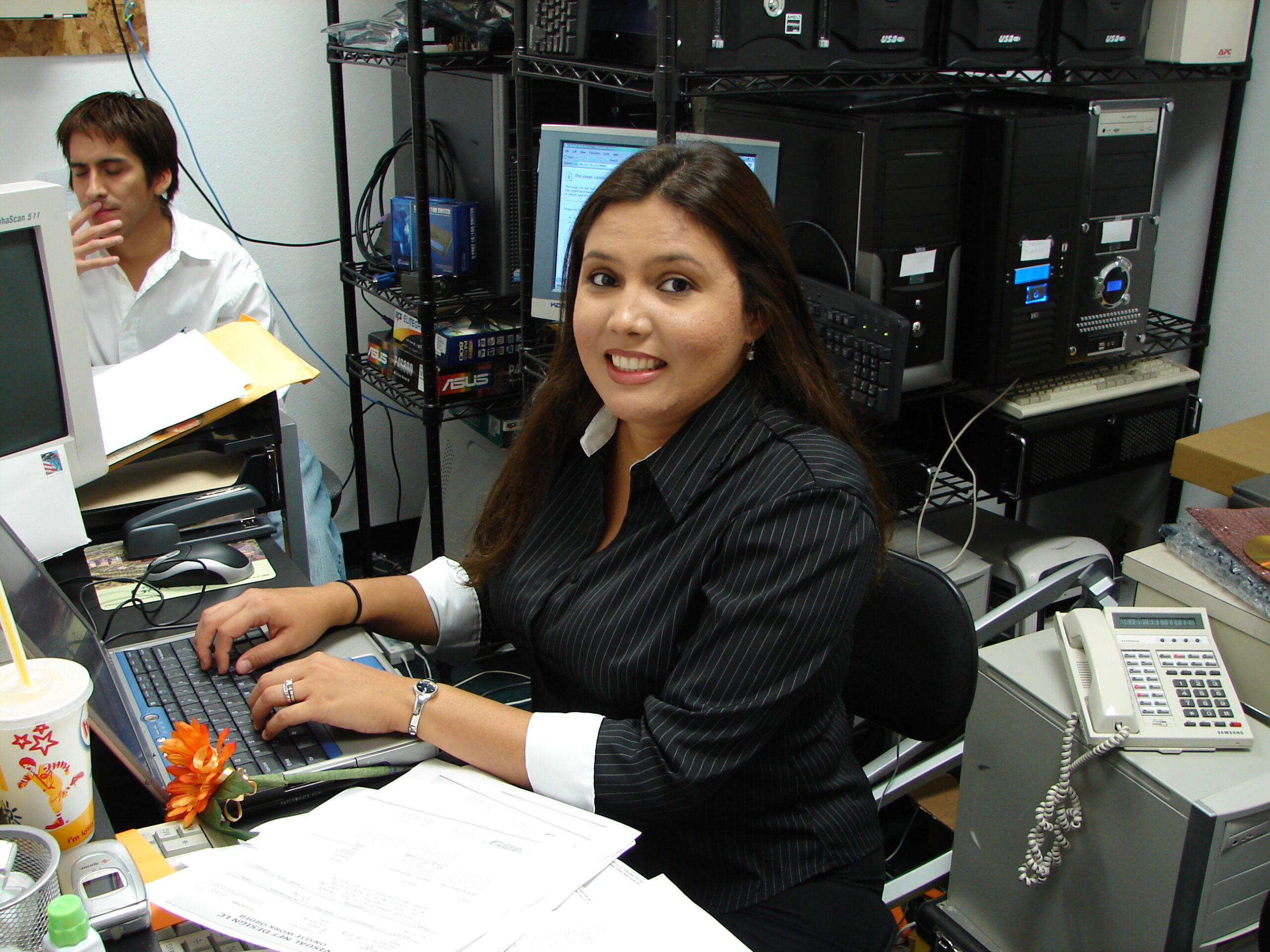 Javier Oblitas at his desk, 2006