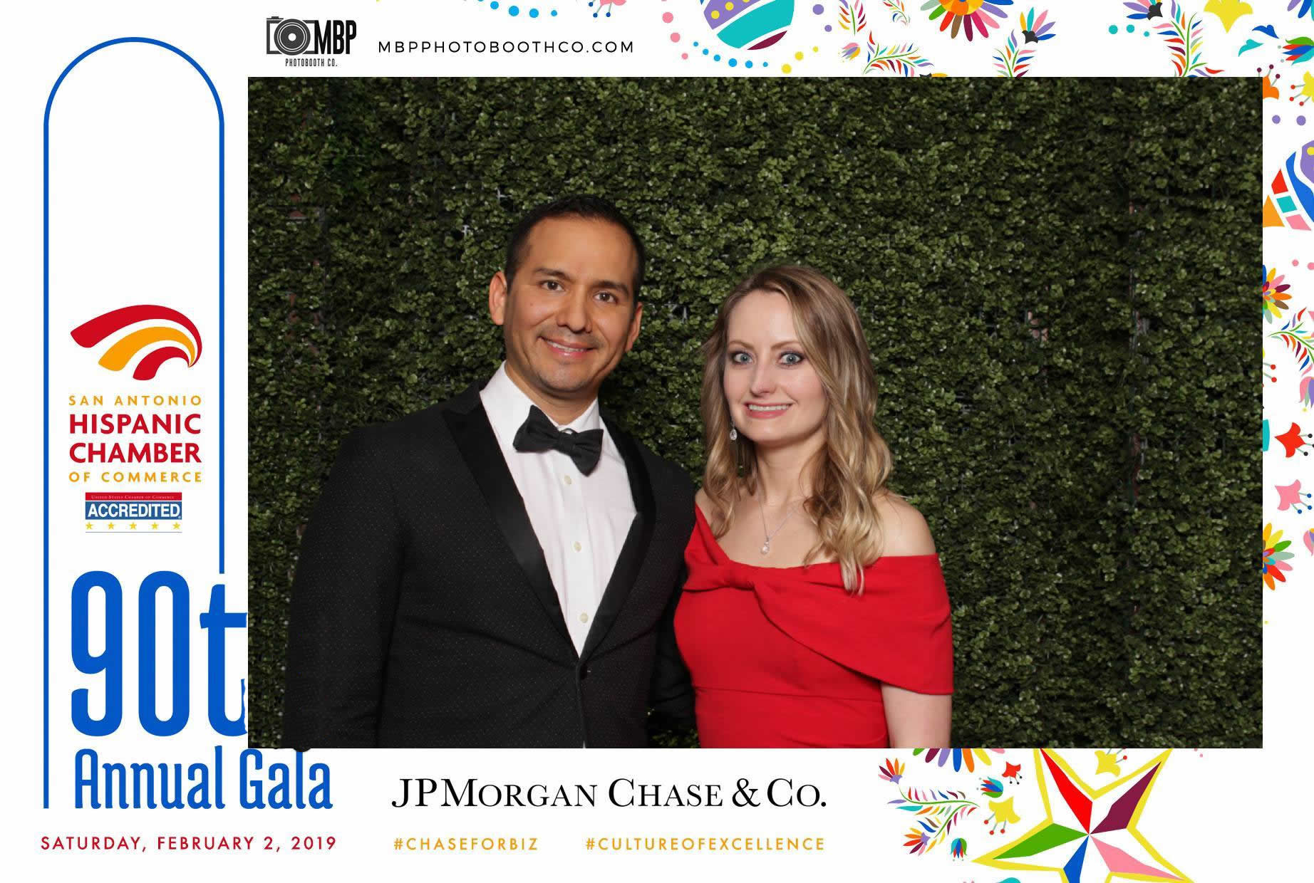 Manuel Oblitas and his wife Aryn at the San Antonio Hispanic Chamber of Commerce 90th Annual Gala, February 2019